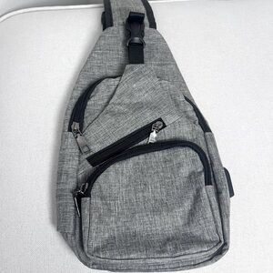 NuPouch Gray Anti-theft Backpack USB Charge Port Smart Organization Crossbody